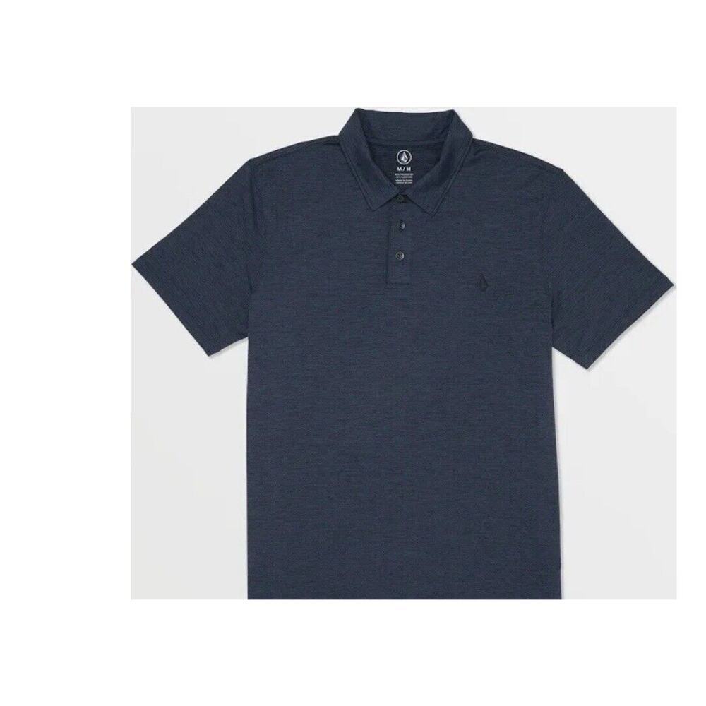 Volcom Shirt Collared Polo Shirt navy Blue Mens Size Small
